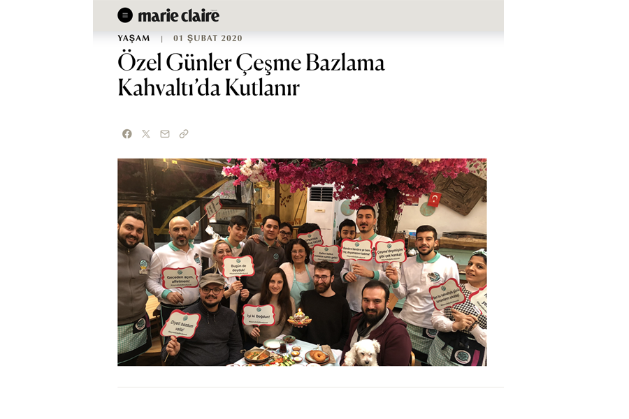 Özel Günler Çeşme Bazlama Kahvaltı’da Kutlanır - Marie Claire 
